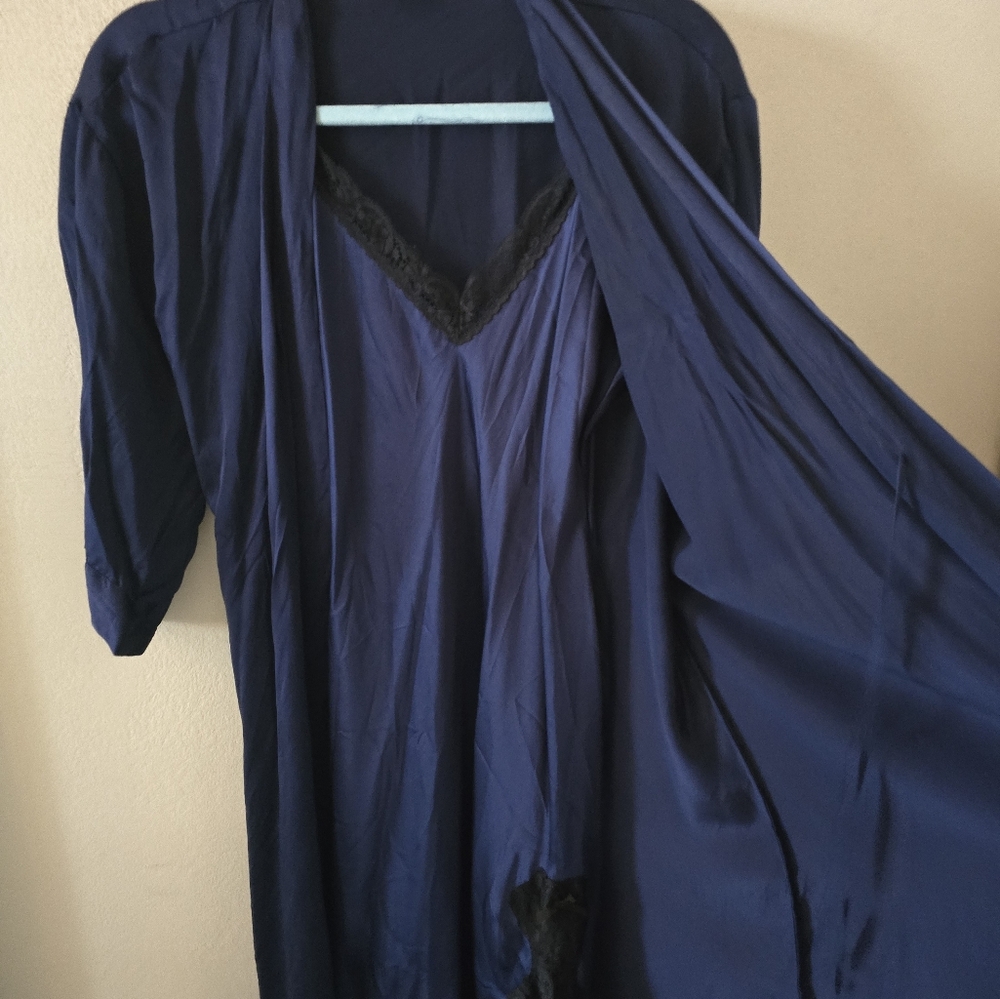 100% Mulberry Silk Slip And Robe